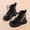 Black, variant on Girls Ankle Martin Boots with Heart Decor, Side Zipper Lace up Round Toe Soft Non Slip Sole Fall Winter Faux Leather Booties for Little & Big Kids Black 12 Little Kids(29)