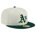 thumbnail image 3 of Men's New Era Cream Athletics Chrome 59FIFTY Fitted Hat, 3 of 6