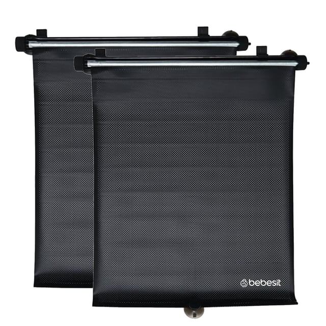Protector Solar Bebesit Auto Enrollable UV 50+ Retráctil Fácil Instalación Paquete de 2 Piezas