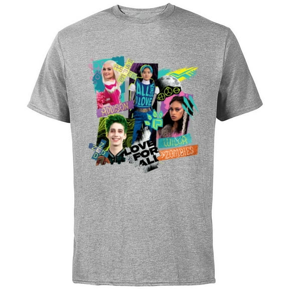 Disney Channel Zombies 3 Love for All, All Kinds of Love - Short Sleeve Cotton T-Shirt for Adults - Customized-Athletic Heather