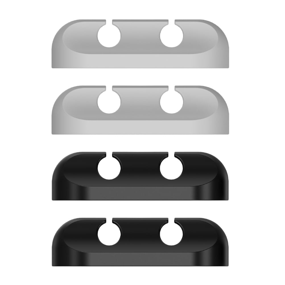 4 miniclips para sujetar cables, organizadores de cables (negro y gris ...