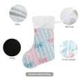 thumbnail image 3 of Pastel Blue Pink White Bows on Stripes Christmas Stockings Large Capacity 18 inch Gift Bag with Hook Xmas Holiday Decor 1 Pack, 3 of 8