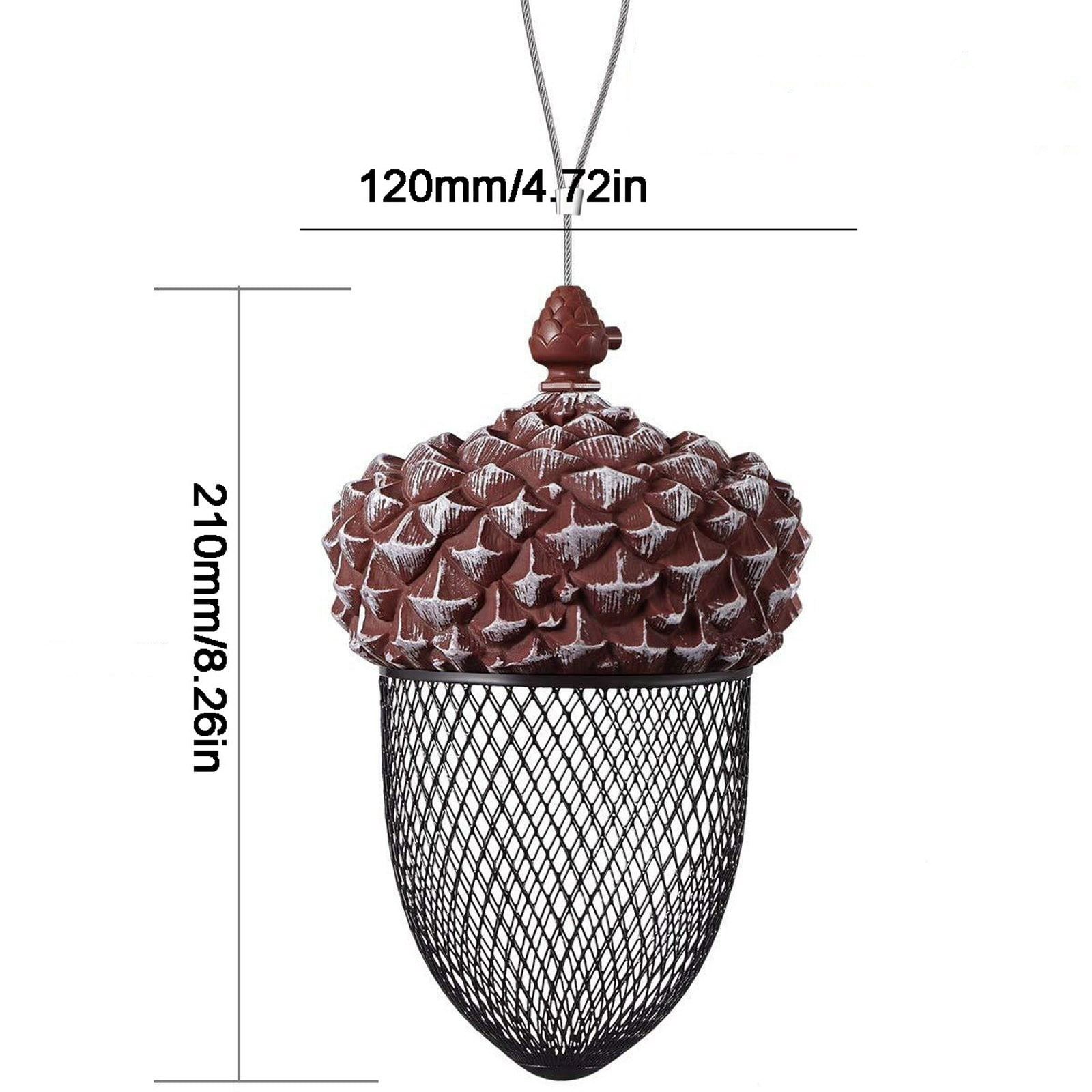 TTJ Bird Feeder Pole Hanging Bird Feeder Garden Courtyard Decorations Hummingbirds Acorns Iron Bird Feeders Resin Crafts Decorations