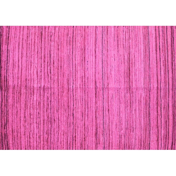 Ahgly Company Indoor Rectangle Abstract Pink Modern Area Rugs, 6' x 9'