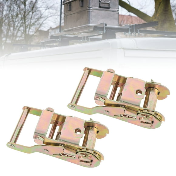 Belt 2PCS Ratchet Tie Down Buckle 1.5 Inch Carbon Steel 2500KGS Tensile Force Strapping Belt Ratchet Tensioner