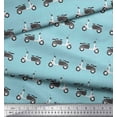 thumbnail image 3 of Soimoi Rayon Fabric Stripe & Scooter Transport Print Fabric by Yard 42 Inch Wide, 3 of 4