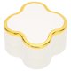 thumbnail image 5 of Harhinhe Caja de regalo de joyería con forma de trébol de cuatro hojas, almacenamiento de exhibición de collares flocados suaves con luz, 5 of 7