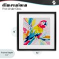 thumbnail image 4 of Stupell Industries Contemporary Expressive Parrot in Bloom Black Framed Print Under Glass, 13 x 13, by Chromatic Storm Studio, 4 of 8