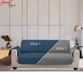 thumbnail image 2 of Cubre sala doble vista Yamel Juego de 3 piezas Azul oxford, 2 of 6