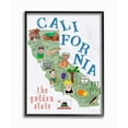 thumbnail image 2 of The Stupell Home Decor California the Golden State Illustrated Map Framed Art, 11 x 14, Design By Artist Carla Daly 16 x 20, 2 of 2