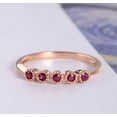 thumbnail image 2 of Ruby Dainty Baguette Stacking Ring, Gold Minimalist Ring, Simple Ruby Ring, Sterling Silver Ring, Thin Ring, Delicate Ring, Gift for Her, 2 of 5