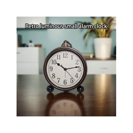 1 PC European Vintage Iron Art Alarm Clock American Creative Electronic Clock Home Simple