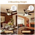 thumbnail image 6 of DELight 51" 5 Blades Ceiling Fan with Light Kit Frosted Glass Downrod Antique Bronze Reversible Remote Control, 6 of 12