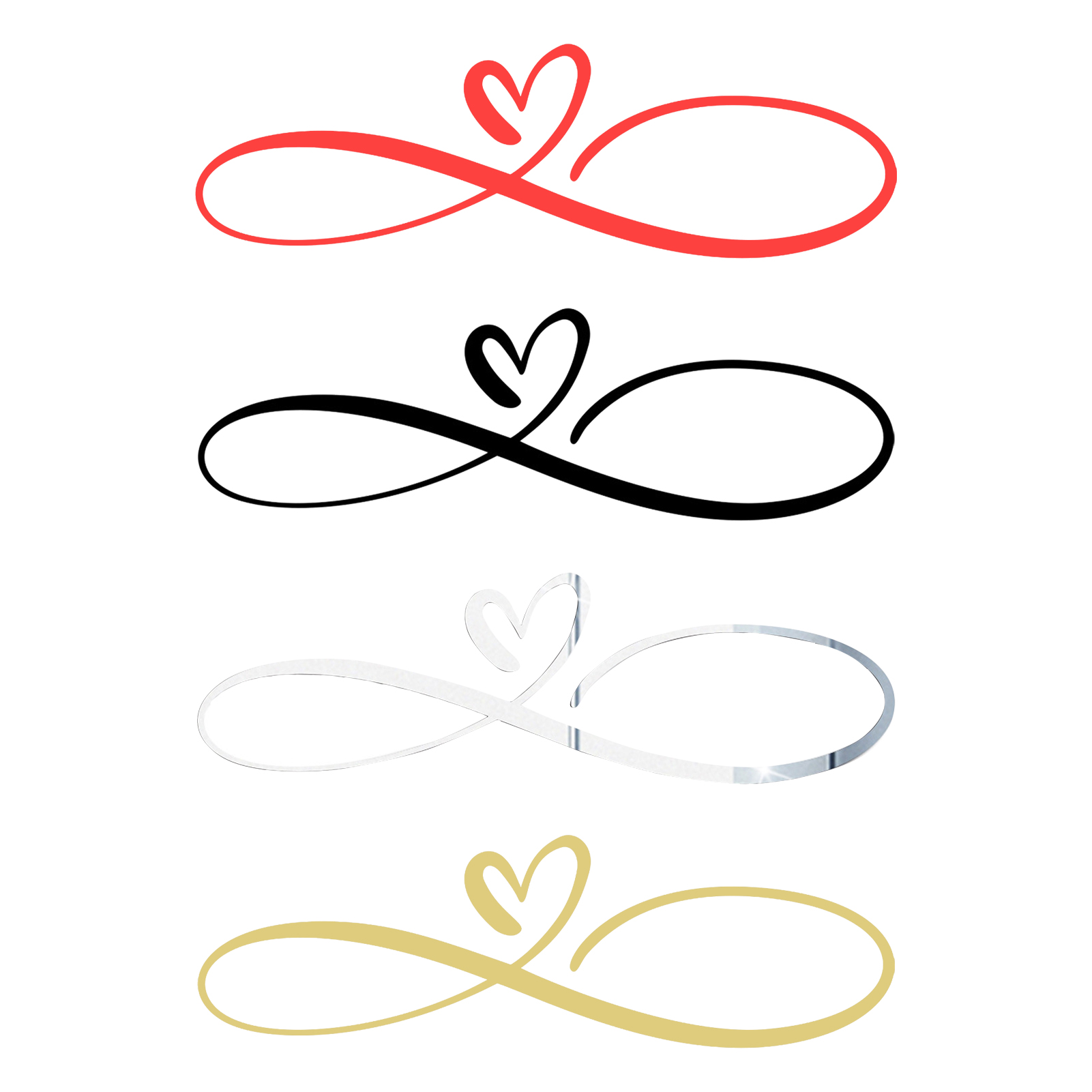 Dream Lifestyle Mirror Wall Stickers, Heart Shape Acrylic Mirror Wall Decal Stickers, Valentine