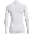 thumbnail image 4 of Under Armour Womens ColdGear Authentics Mock Neck White 100/Black Large, 4 of 7
