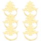 thumbnail image 1 of 6pcs Christmas Tree Napkin Holders Napkin Buckle Metal Serviette Holder Dinner Table Decor, 1 of 2