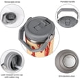 thumbnail image 2 of Stainless Steel Tumbler with Lid And Straw 30 Oz Top Handle Lobster Pattern Leakproof Vacuum Insulated Water Bottle for Car Travel, 2 of 3