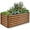 Brown, variant on SEJOV 8x4x2FT Galvanized Raised Garden Bed Kit, Rectangular Raised Garden Planter Boxes, Metal Raised Flower Beds Outdoor with 478 Gallons Capacity, for Flowers Herbs Vegetable, Silver