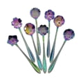 thumbnail image 1 of Flower Coffee Spoons 8pcs Stainless Steel Tea Spoon Coffee Tea Sugar Stirring Spoon Ice Cream Cake Dessert Spoon, 1 of 5