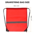thumbnail image 2 of Unique Bargains Drawstring Backpack Bulk Gym Draw String Bags Reflective Strips Cinch Sack, Red 25 Pack, 2 of 7