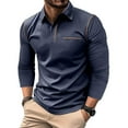 thumbnail image 2 of Maean Men's Casual Shirts Classic Long Sleeve Basic Button Tshirt Lightweight Cotton Golf Tops with Pocket, 2 of 7
