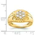 thumbnail image 3 of 14K Yellow Gold Ring Band Men's Diamond Round, Size 9, 3 of 3