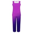 thumbnail image 4 of MSJUHEG 2 Piece Outfits 2025 Womens Two Piece Sets Summer Summer Sets Women 2 Piece Outfits Sleeveless Round Neck Tank Tops Crop Tops Wide Leg Pant Sets 2 Piece Pants Set for Women Summer Purple S, 4 of 5