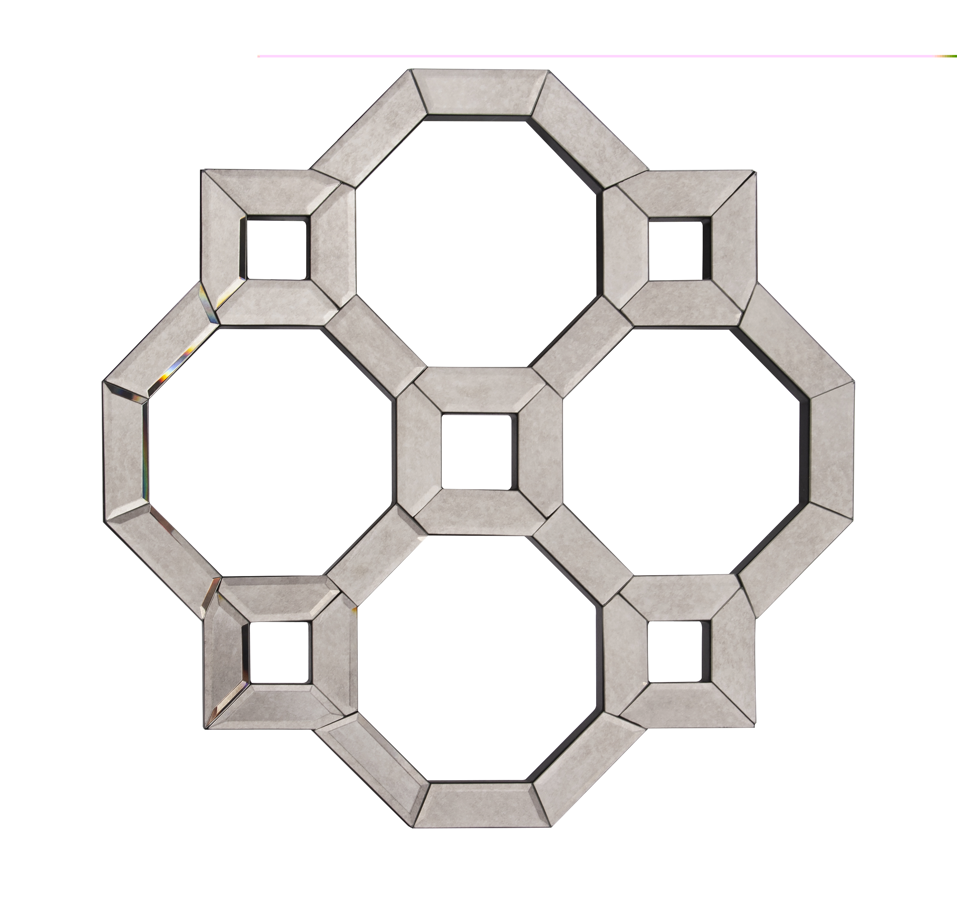 Tyler Dillon Geometrical Patterned Wall and Accent Mirror 20.5"H x 20.5"W