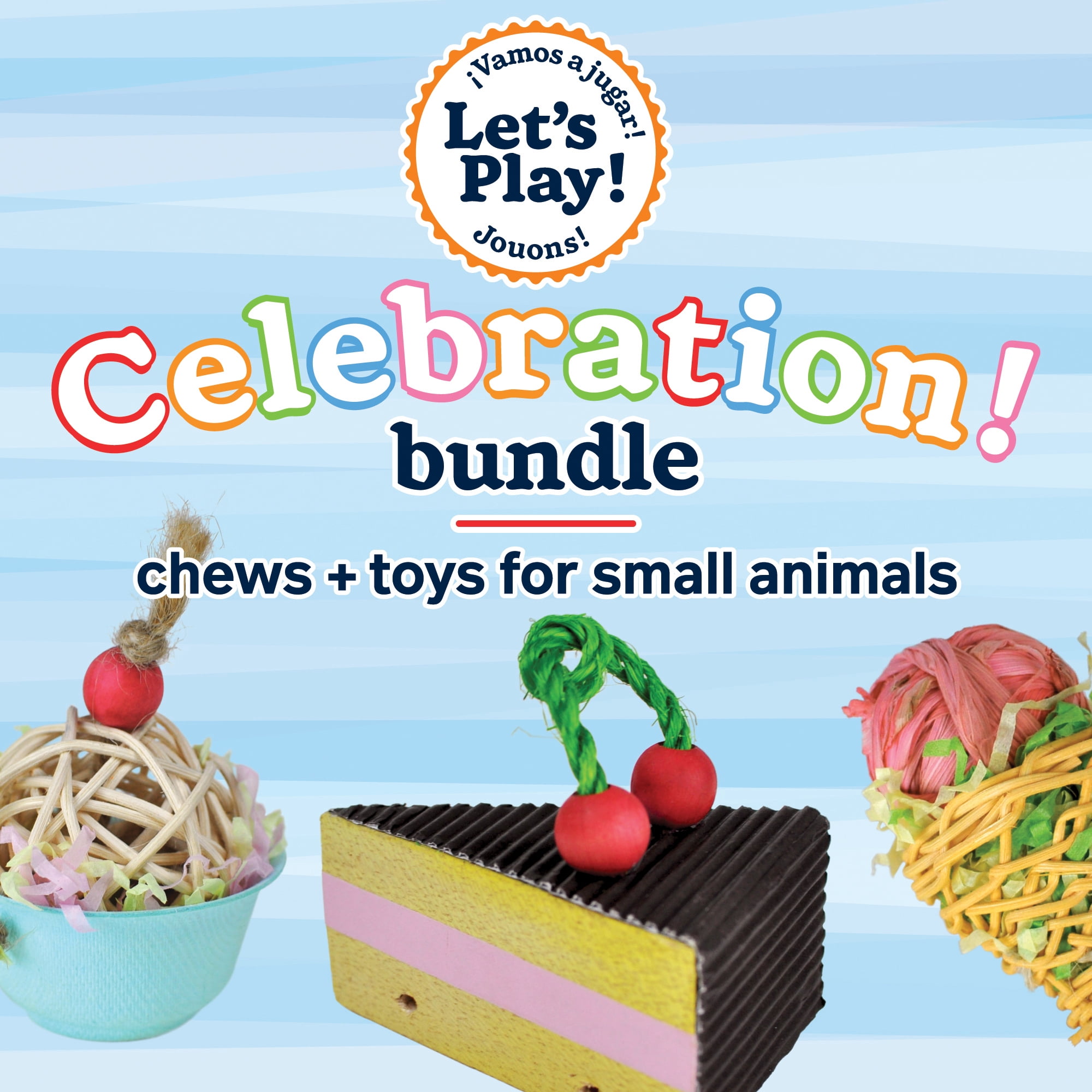 Prevue Pet Products Celebration! Small Animal Mineral Chew Toy Bundle