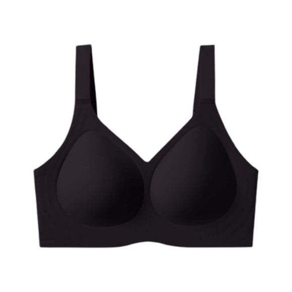 Fgnfyis Seamless Shapewear Gel Bras for Large Bust Lift W Cup Design Underwire Support And Women Bras Black XL