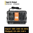 thumbnail image 2 of Cargador de batería dual COOMYXIN DCB102 20V MAX, 2 of 7