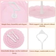 thumbnail image 3 of Unique Bargains 3-Layer Cupcake Stand Round Display Holder Pink White, 3 of 6