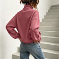 thumbnail image 6 of Hurxie Womens Half Zip Pullover Sweatshirt Long Sleeve Quarter Zip Sweatshirts Mock Neck Soft Casual Fall Sweatshirts, Daily Wear, 6 of 7