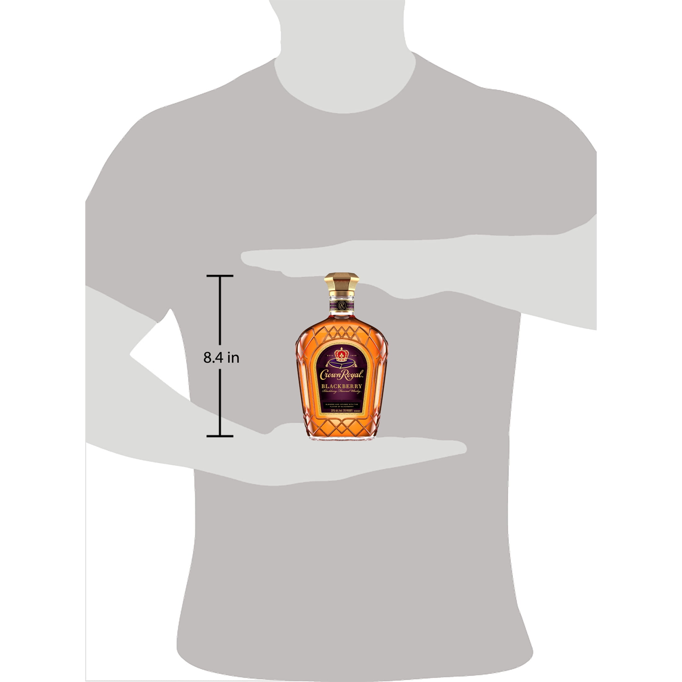 Crown Royal Blackberry Flavored Whisky, 750 ml, 35% ABV