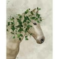 thumbnail image 3 of Fab Funky 20x24 Black Modern Framed Museum Art Print Titled - Horse Porcelain with Ivy, 3 of 5