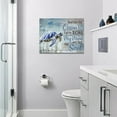 thumbnail image 5 of Sea Turtle Bathroom Wall Art Ocean Turtle Bathroom Pictures Wall Decor Watercolor Beach Sea Turtle Canvas Painting Framed Artwork for Bathroom Bed Room Living Room Decoration 12"x16", 5 of 6