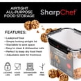 thumbnail image 2 of SharpChef 3Pc Airtight Food Storage Container with Easy locking lids, Date Indicator, Leakproof, Kitchen Pantry Organization and Storage, BPA-Free, 2 of 7