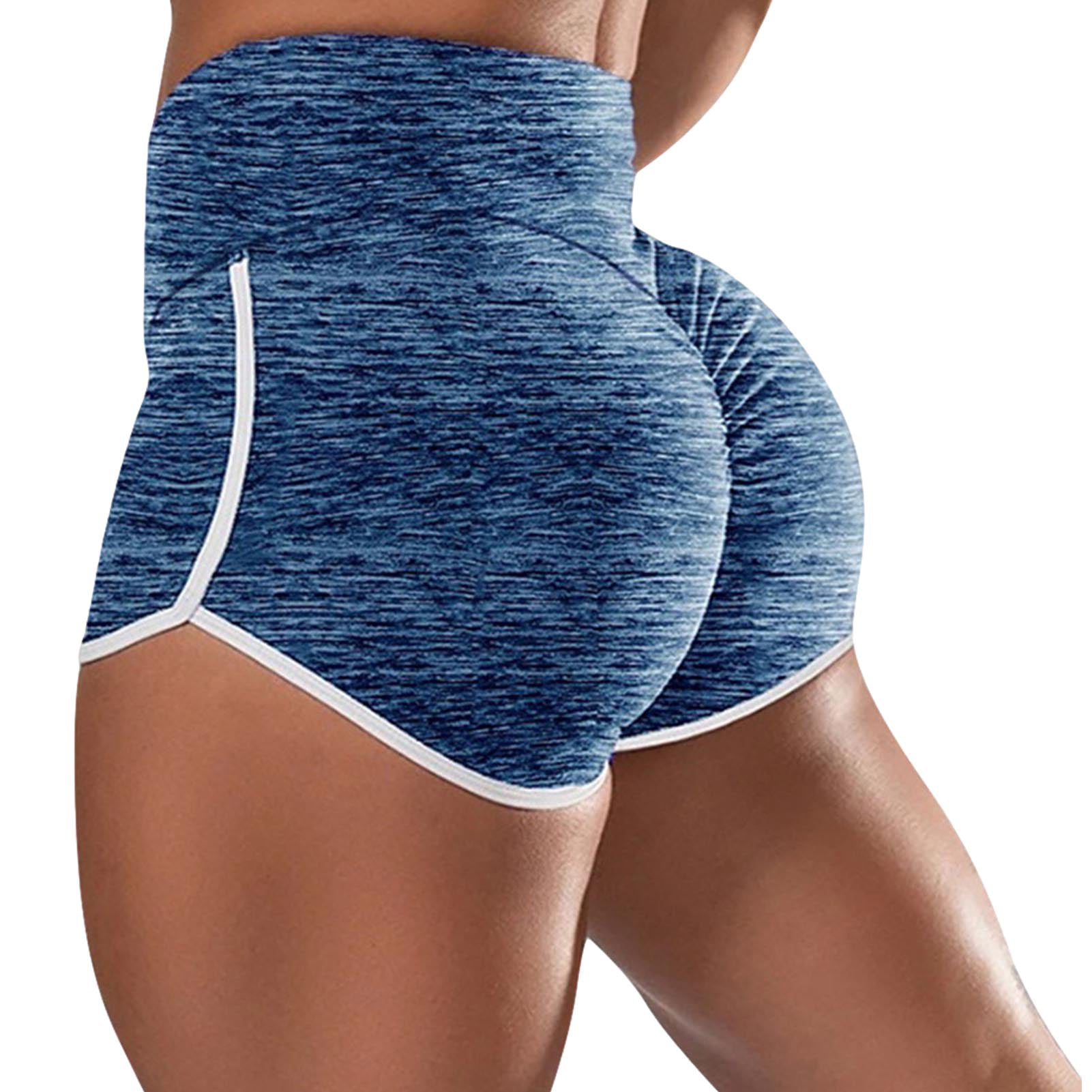 Details about   Butt Lifting Sports Shorts Women High Waist Elastic Booty Ruched Yoga Shorts 