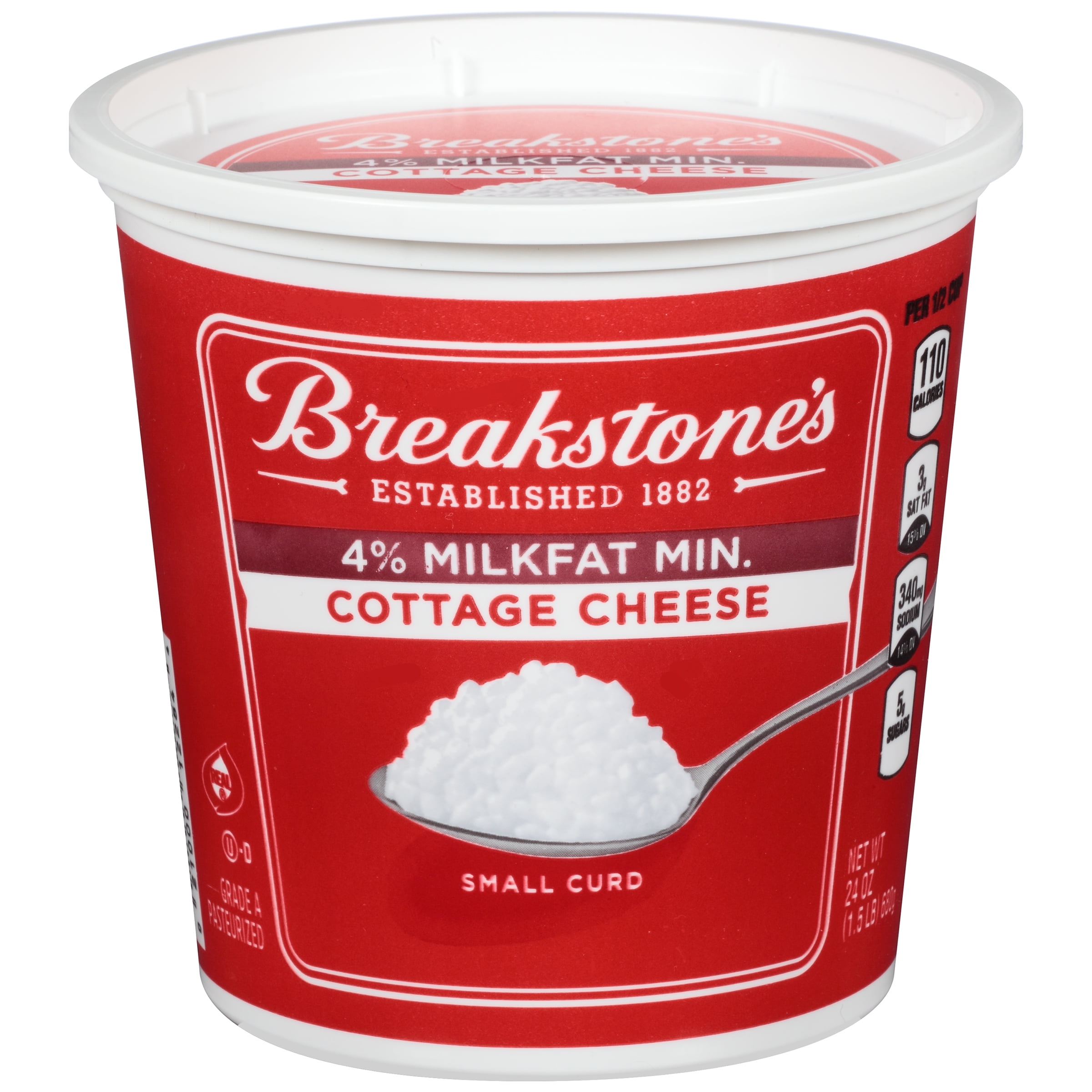 Breakstone S Small Curd 4 Milkfat Cottage Cheese 24 Oz Tub