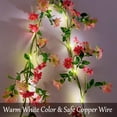 thumbnail image 6 of Artificial Daisy String Lights, 6.6ft 20 LED Hanging Vines Wildflower Garland with Lights for Home Garden Wedding Party Spring Decoration, White, 6 of 10