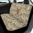 thumbnail image 3 of HUISEFOR 4 Pcs Deer Camo Bow Car Seat Cover Set Elastic Breathable Soft, Anti Slip, All‑Season Protection, Front and Back Seat Covers Protectors, Fits for Vehicle Cars SUV, 3 of 6