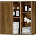 thumbnail image 6 of ANHDAH Bathroom Wall Storage Cabinet with Door and Adjustable Shelf, Over the Toilet Storage Cabinet for Kitchen, Laundry, Brown, 6 of 7