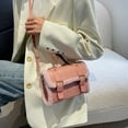thumbnail image 3 of Bolso pequeño cuadrado Minnieouse de felpa de cordero blanco para mujer, 3 of 6