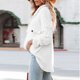 thumbnail image 4 of Pntutb moda mujer invierno sólido Casual manga larga botones Outwear abrigo blusa Pntutb Pntutb-2958, 4 of 9
