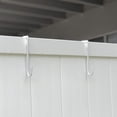 thumbnail image 6 of UDIYO 6Pcs Vinyl Fence Hooks, 6/8 Inches Patio Hooks, White Powder Coated Steel Fence Hooks Hangers for Hanging Plants, Lights, Pool Equipment, 6 of 8