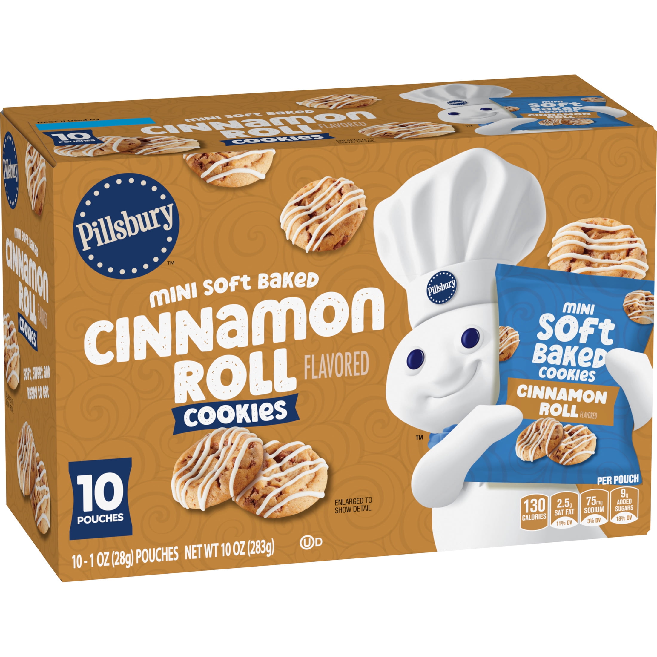Pillsbury Mini Soft Baked Cinnamon Roll Flavored Cookies 10 Count