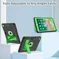 thumbnail image 6 of BMOUO Case for iPad 6th 5th Generation (9.7 inch, 2018/2017), Shockproof Protective iPad 9.7 Case with Built-in Stand/Pencil Holder for iPad 6th/5th Gen, Air 2, Black+Green, 6 of 7