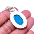 thumbnail image 2 of Magnesite Turquoise Designer Handmade 925 Sterling Silver Pendant 1.76", Blue Magnesite Turquoise Pendant P_8057_315_19, 2 of 2