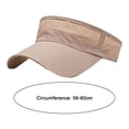 thumbnail image 6 of Eoperou Men Summer Hat Empty Top Hollow Out Mesh Long Brim Sunscreen Anti-UV Face Protection Lightweight Tennis Jogging Peaked Cap, 6 of 7