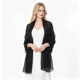 thumbnail image 6 of Soft Chiffon Scarfs Shawls and Wraps for Evening Dresses Wedding Shawl Wraps Bridal Scarve for Women, Black, 6 of 6